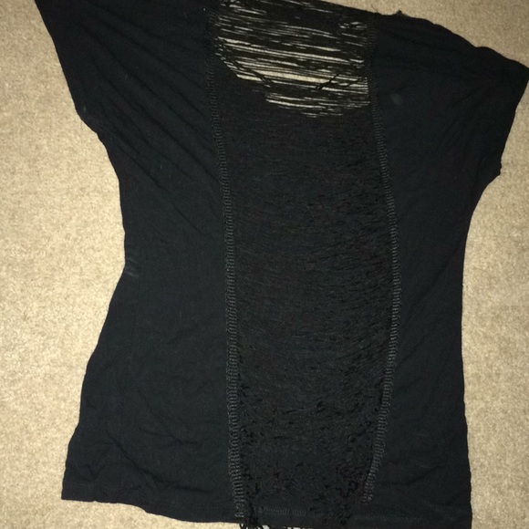 Cool t- shirt with open back black white and gold - Picture 2 of 2